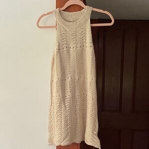 Cupshe Cream Knit Sleeveless Dress